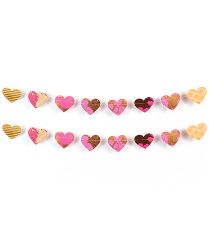 Metallic Cotton Heart Garland