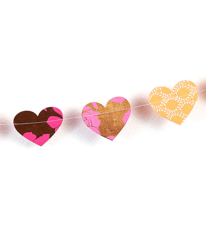 Metallic Cotton Heart Garland