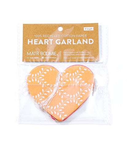 Metallic Cotton Heart Garland