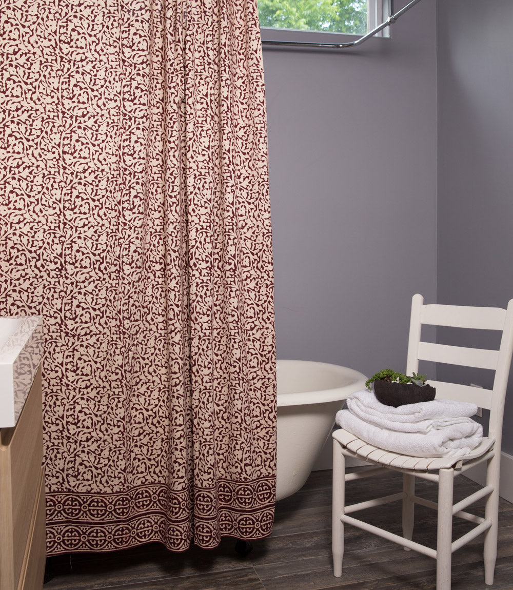 Chain Pattern Batik Shower Curtain