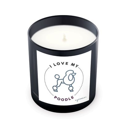 I Love My Poodle Candle