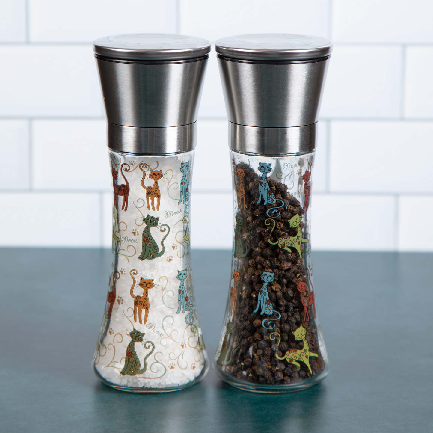 Stainless Steel Salt & Pepper Grinder Set