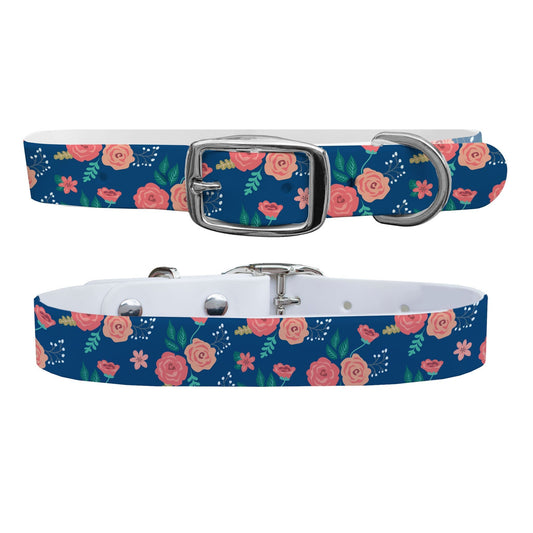 Flora Dog Collar With Silver Buckle