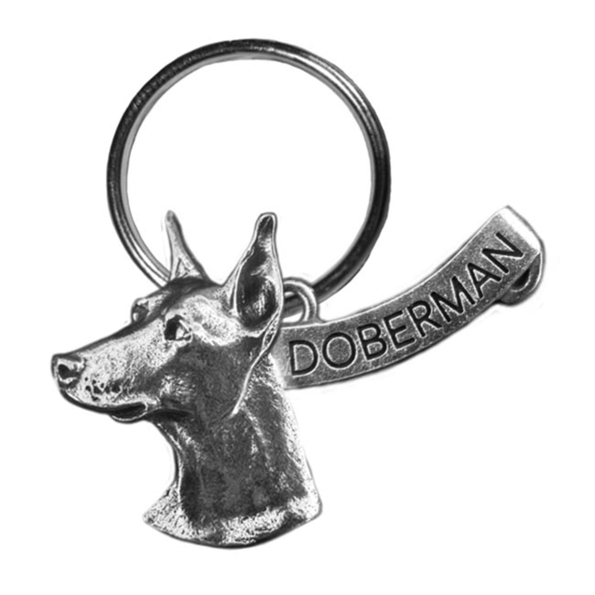 New-Spin Metal Casting Doberman Keychain | GreaterGood