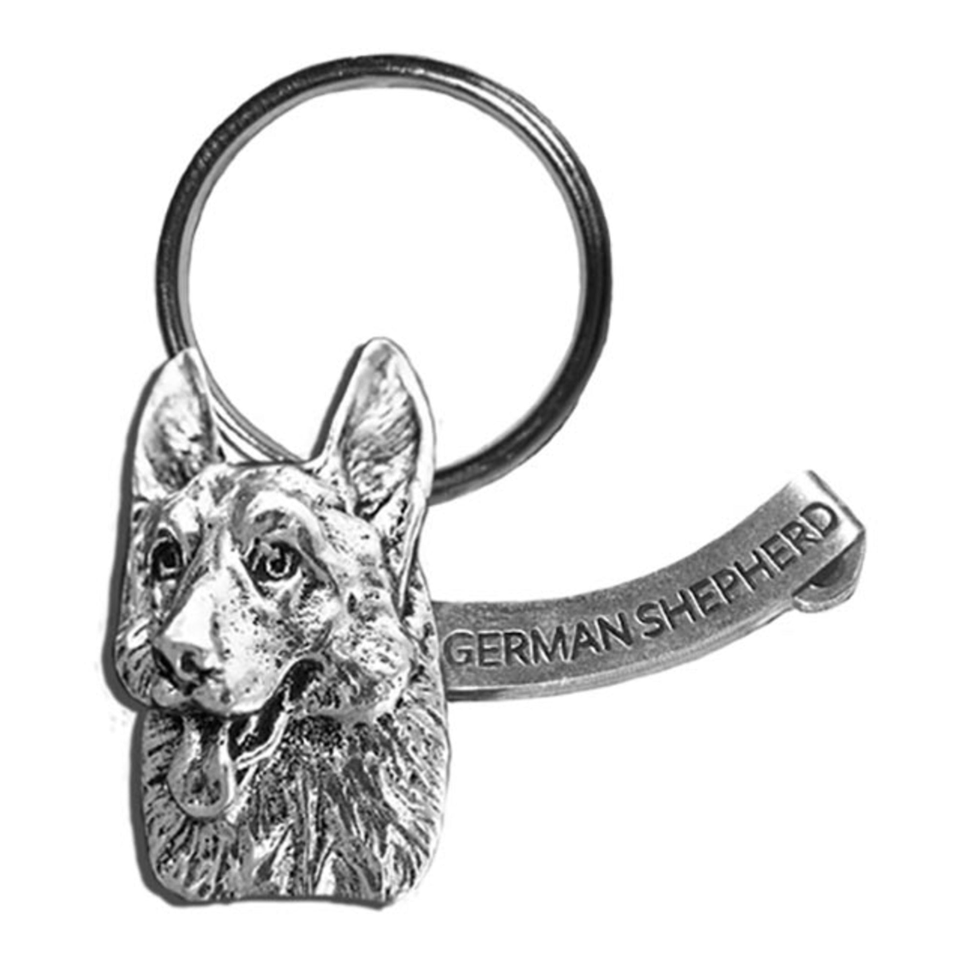 New-Spin Metal Casting German Shepherd Keychain | GreaterGood