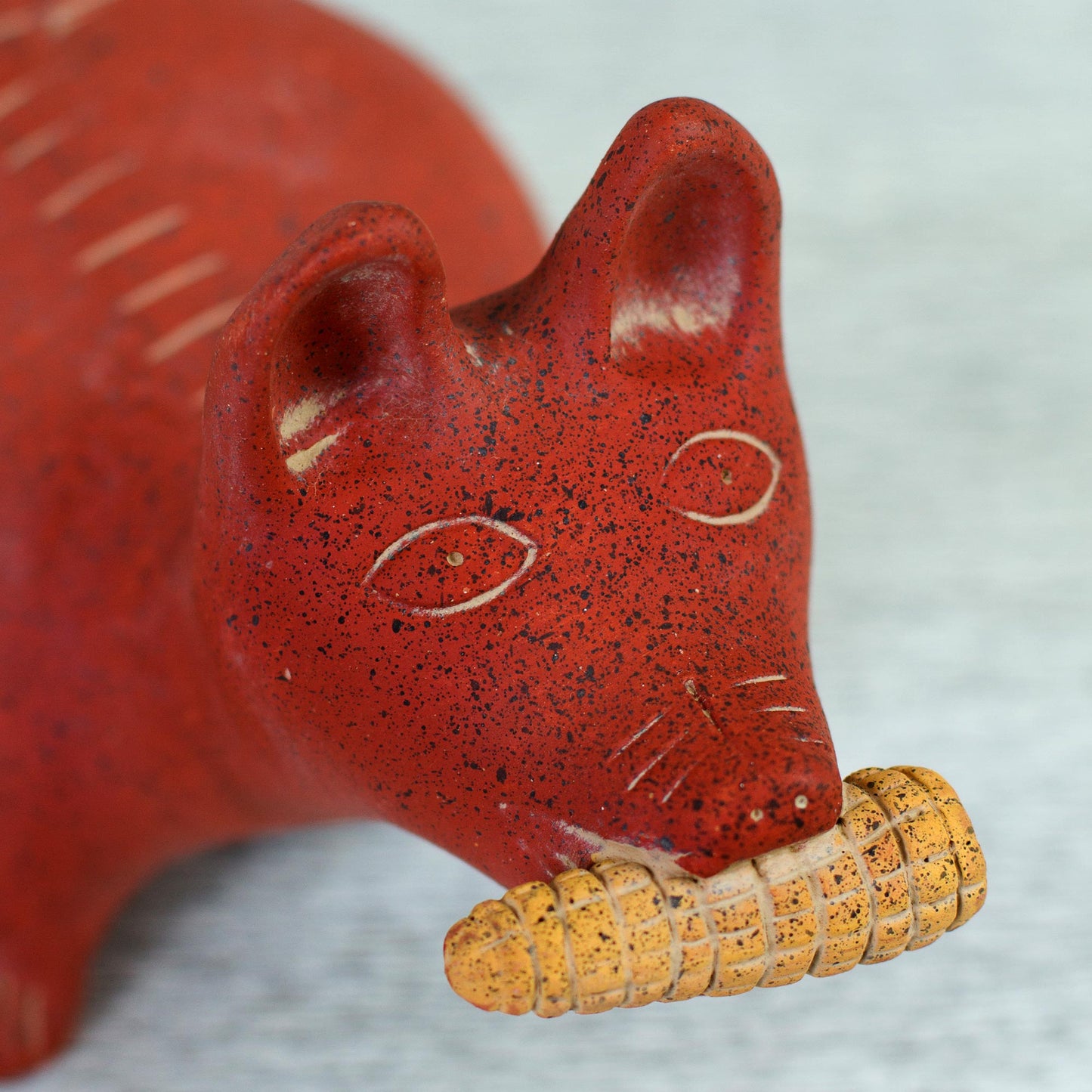 Colima Dog Handcrafted Mexican Archaeological Ceramic Red Dog Sculpture