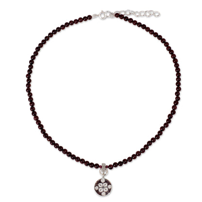 Lucky Charm Garnet Choker Necklace