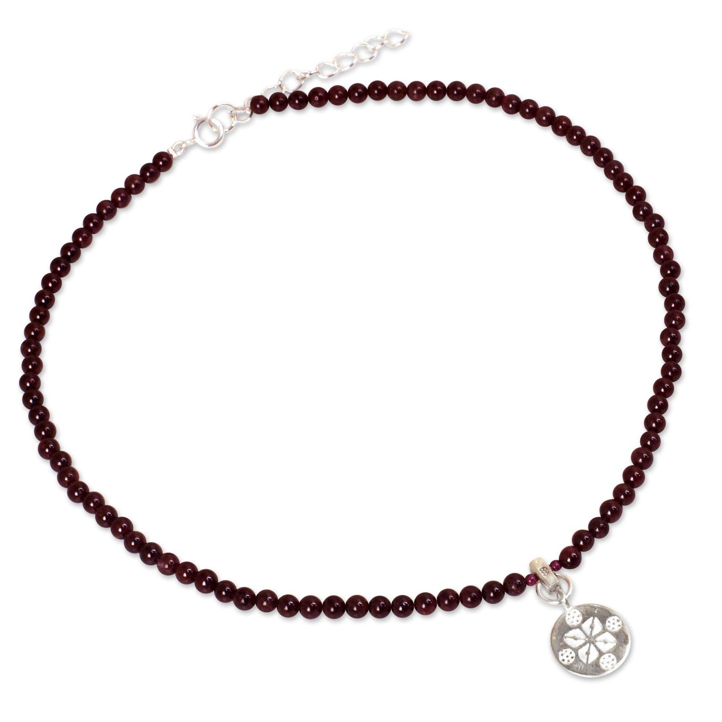 Lucky Charm Garnet Choker Necklace