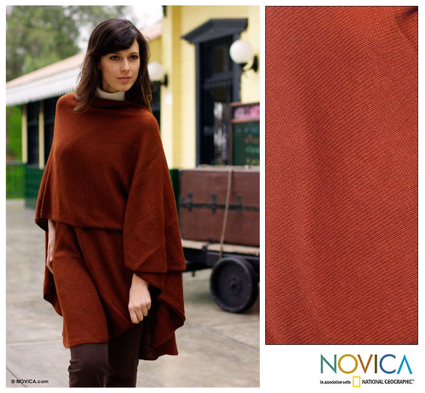 Autumn Russet Alpaca Blend Wrap
