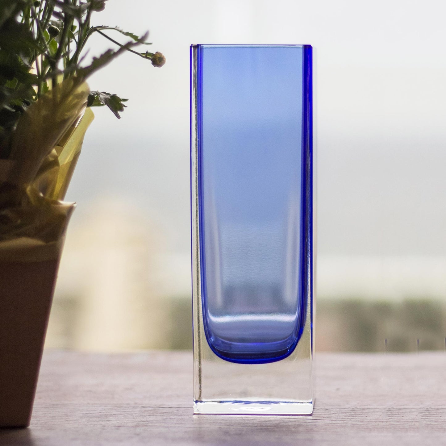 Radiance In Blue Murano Glass Vase