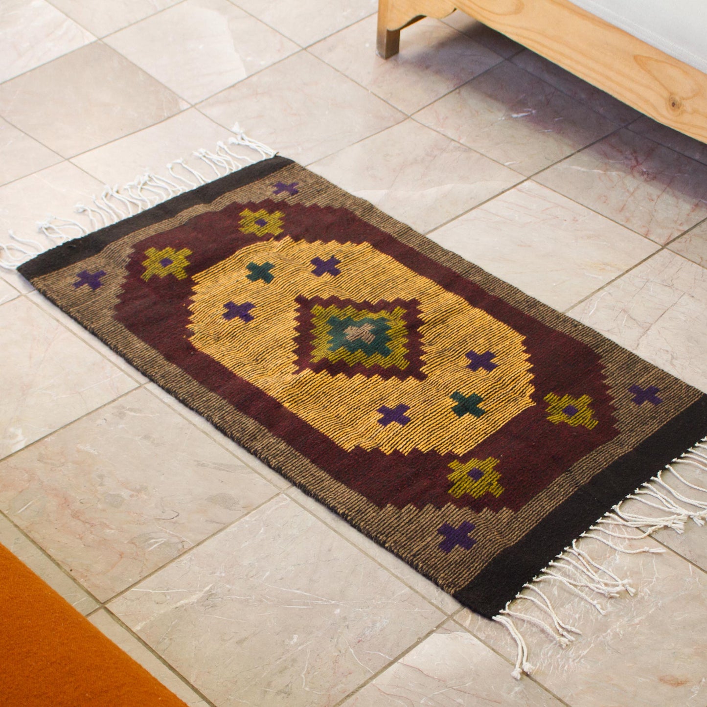 Stargazer Brown Zapotec Wool Area Rug