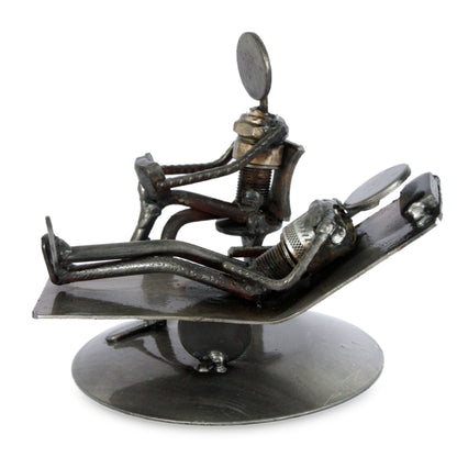 Rustic Psychotherapist Iron Sculpture