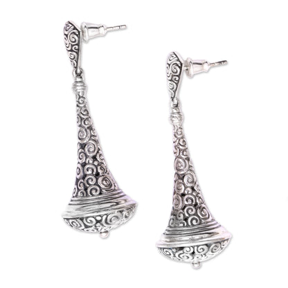 Temple Bells Sterling Silver Dangle Earrings