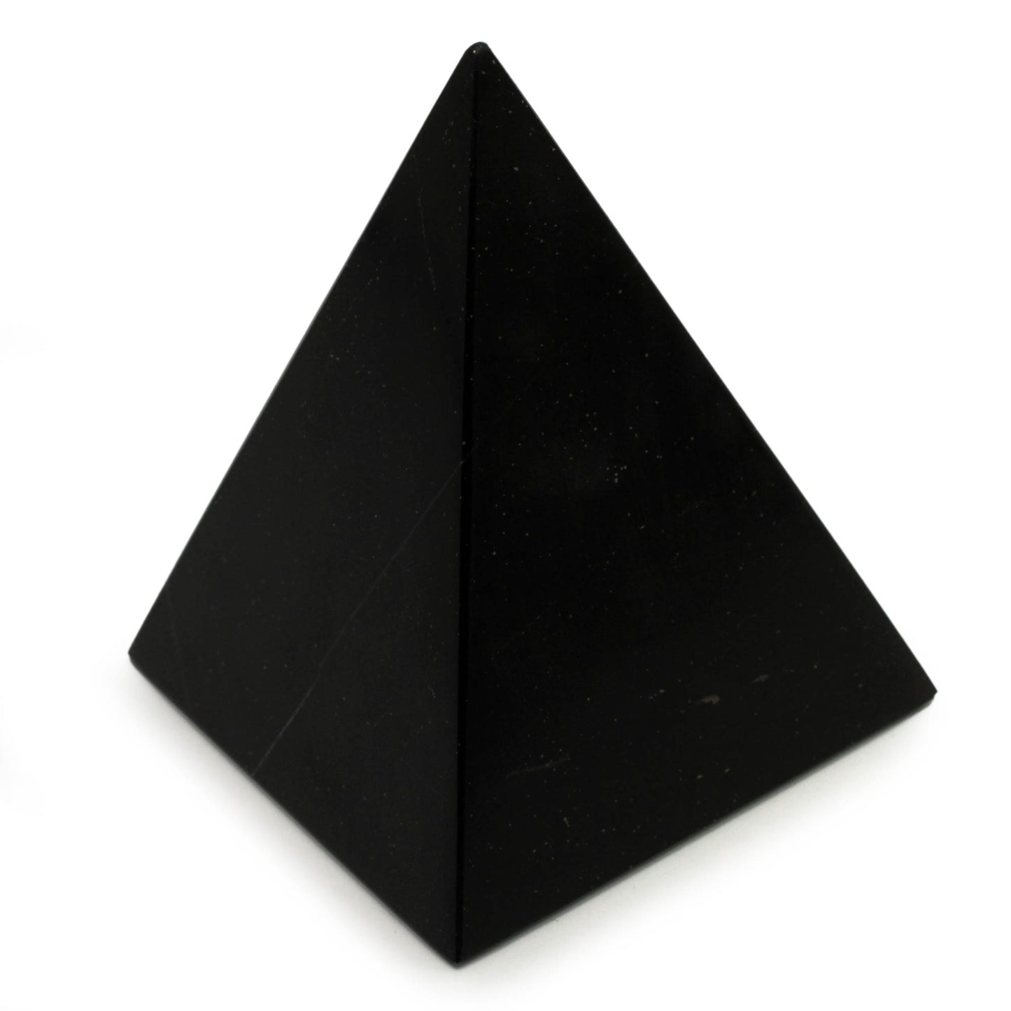 Black Night of Peace Onyx Pyramid Sculpture Handmade in Peru (Large)