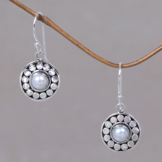 Sunny Day Pearl & Sterling Silver Dangle Earrings