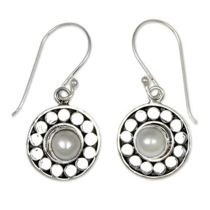 Sunny Day Pearl & Sterling Silver Dangle Earrings