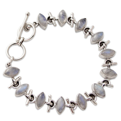 Hope Sterling Silver Rainbow Moonstone Bracelet Fair Trade