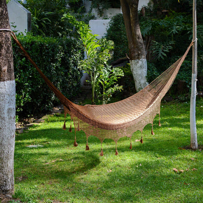 Copper Filigree Handcrafted Solid Mayan Hammock from Mexico (Triple)