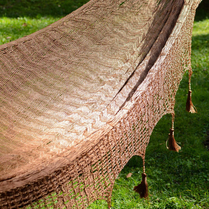 Copper Filigree Handcrafted Solid Mayan Hammock from Mexico (Triple)