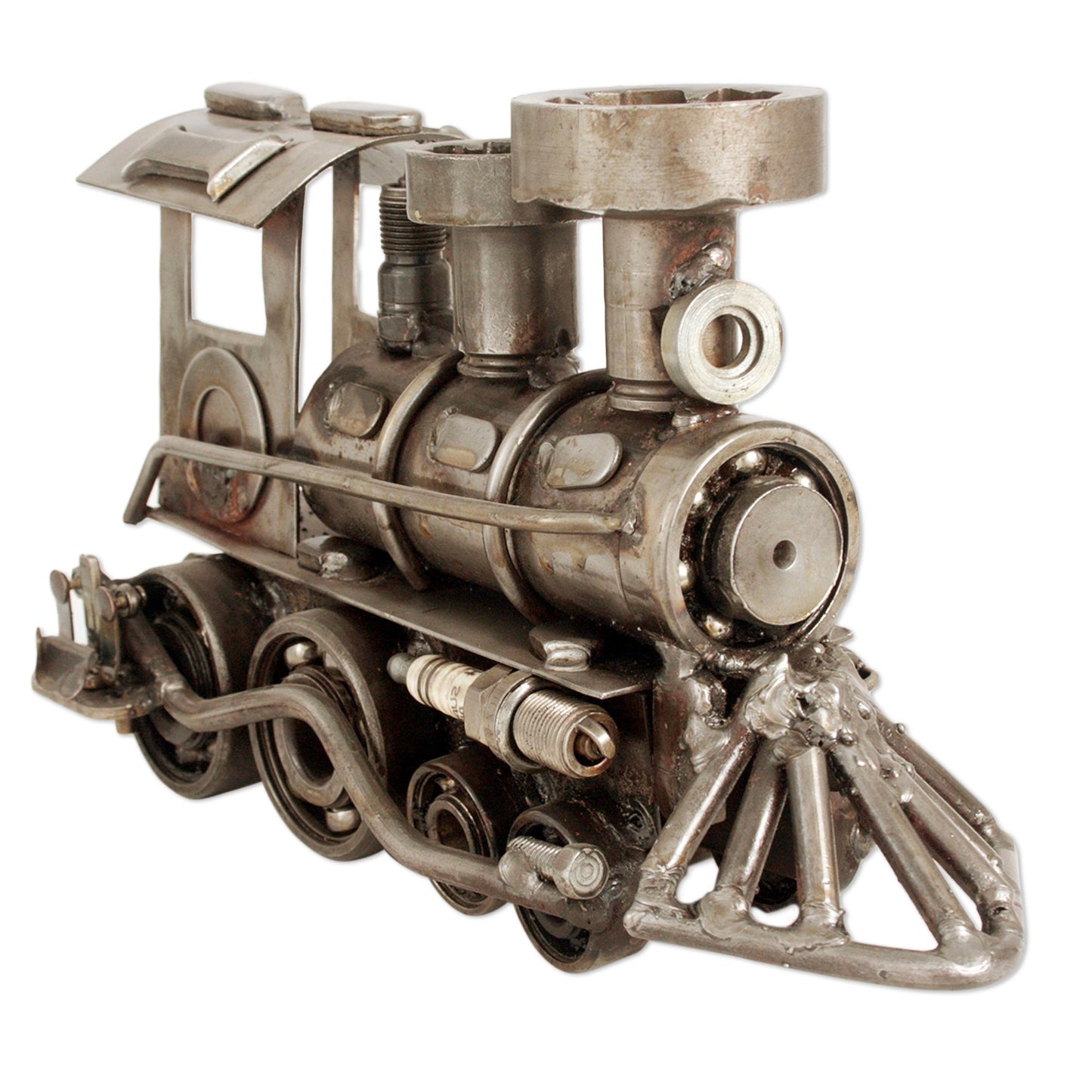 Rustic Locomotive Unique Recycled Metal Rustic Train Sculpture (11 Inch)