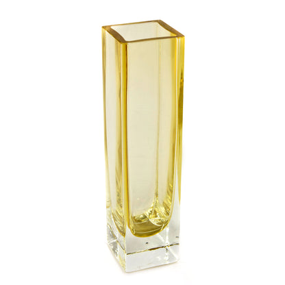 Radiance in Sunshine Handblown Murano Inspired Glass Vase