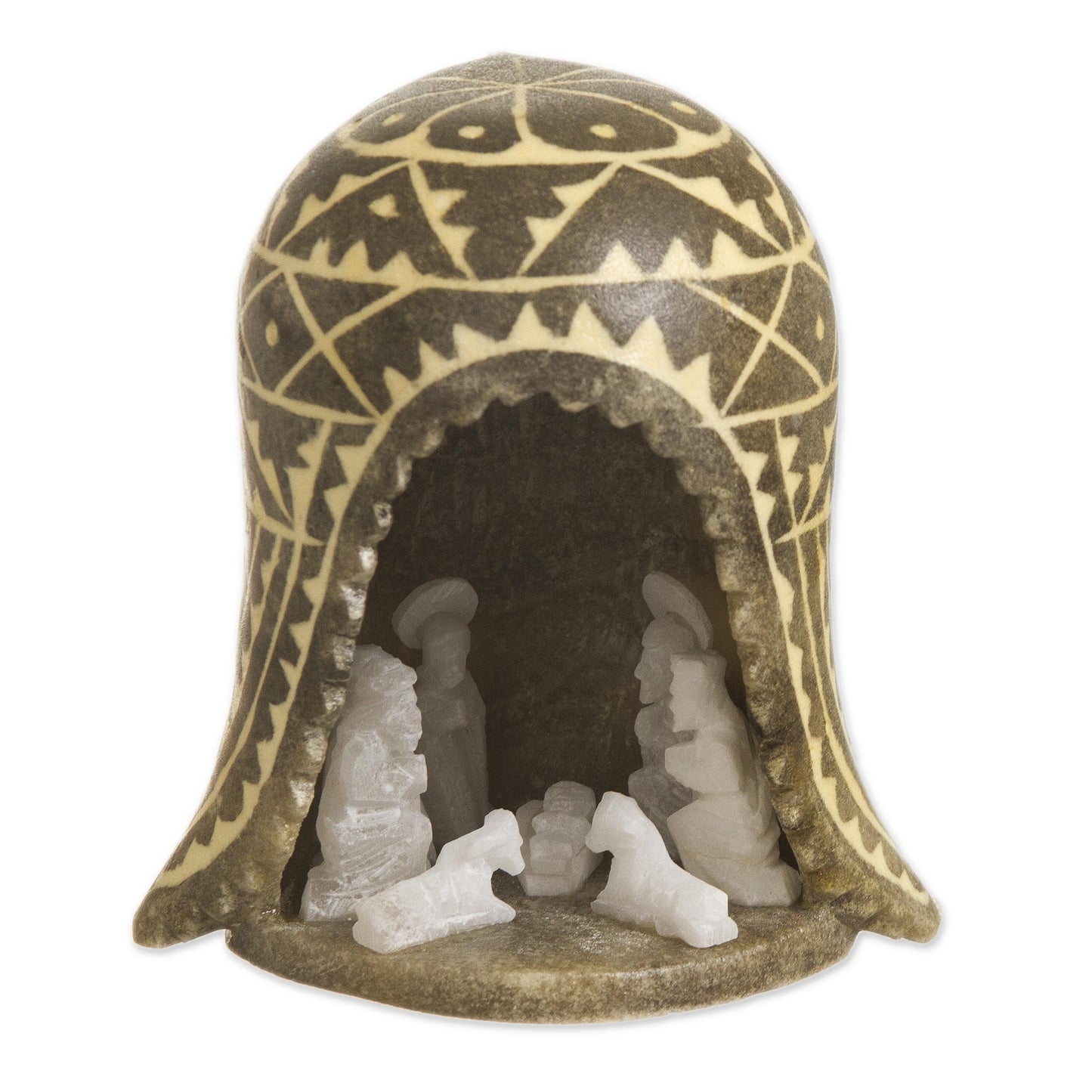 Christmas is Peace Huamanga Stone Nativity Set