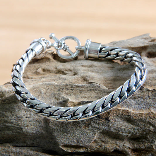 Silver Choices Men's Sterling Chain Link Bracelet