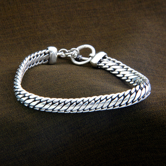 Links of Power Sterling Silver Chain Bracelet