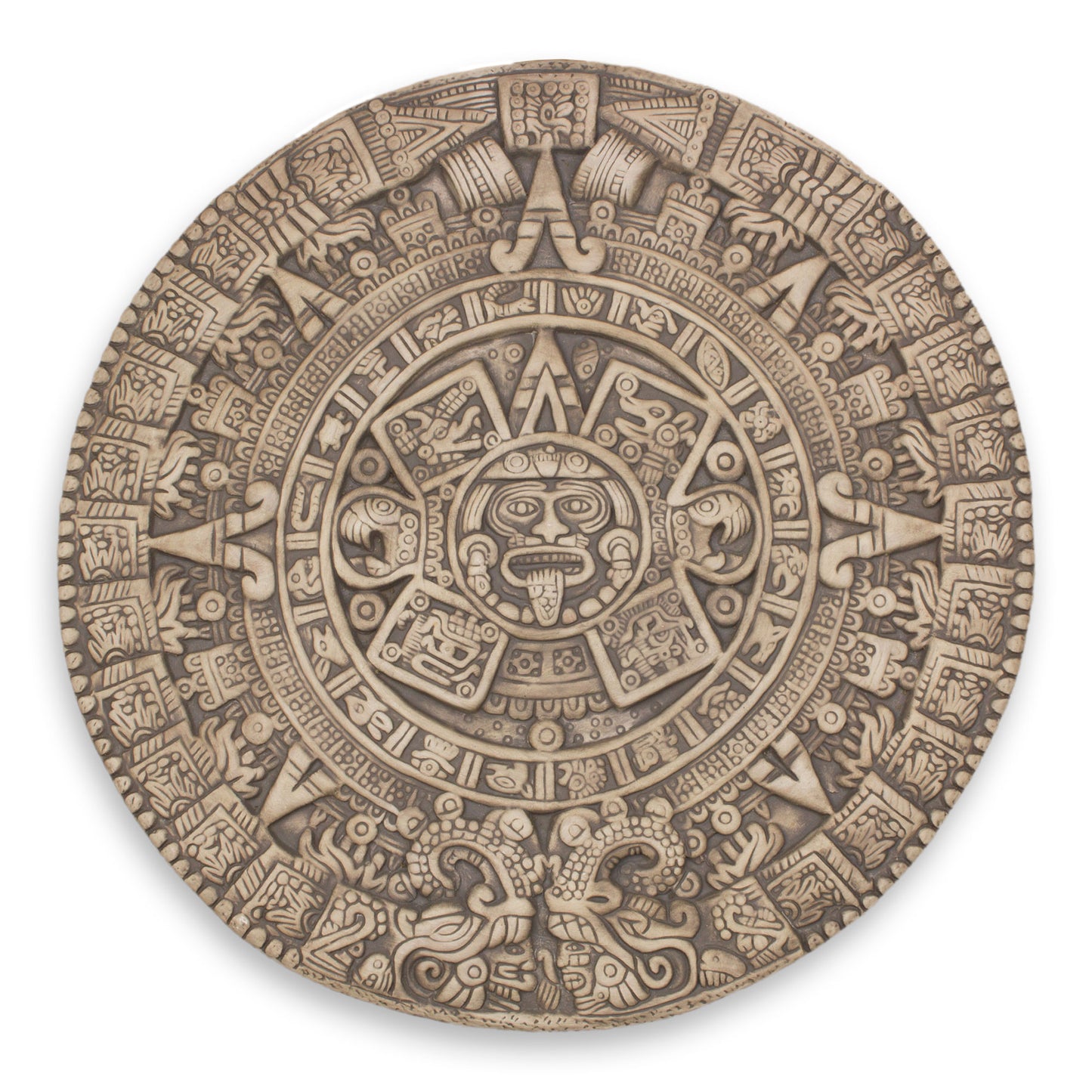 Aztec Sunstone Mexico Collectible Archaeological Ceramic Calendar