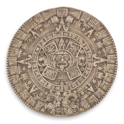 Aztec Sunstone Mexico Collectible Archaeological Ceramic Calendar