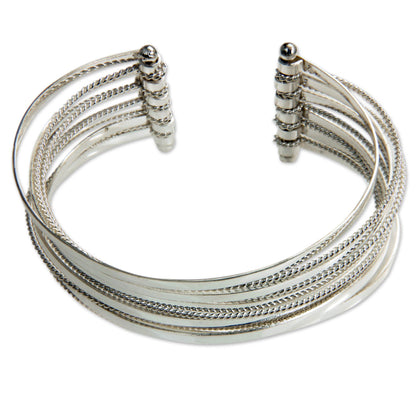 Concentric Sterling Silver Cuff Bracelet