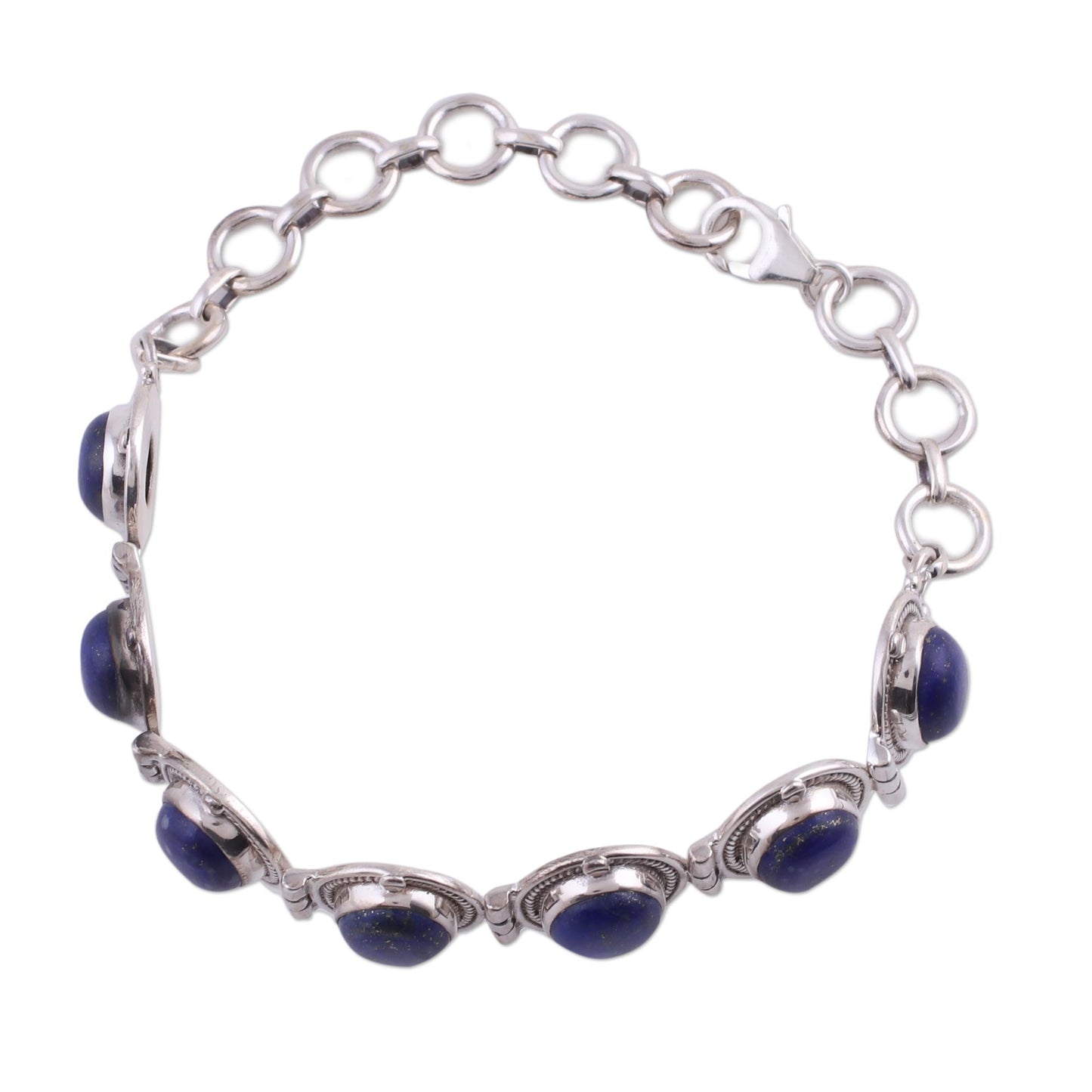 Majestic Blue Lapis Lazuli Link Bracelet