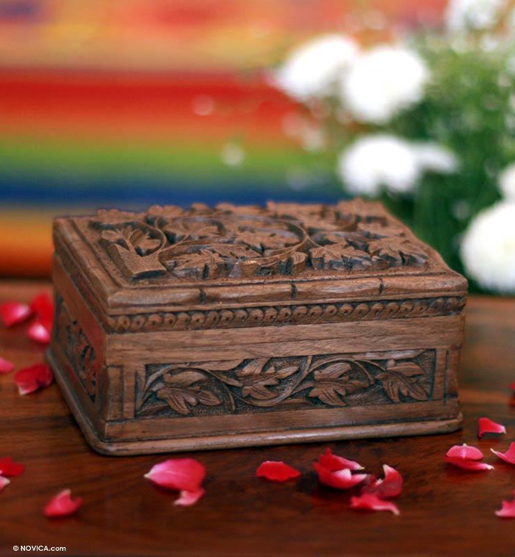 NOVICA - Walnut Forever Jewelry Box