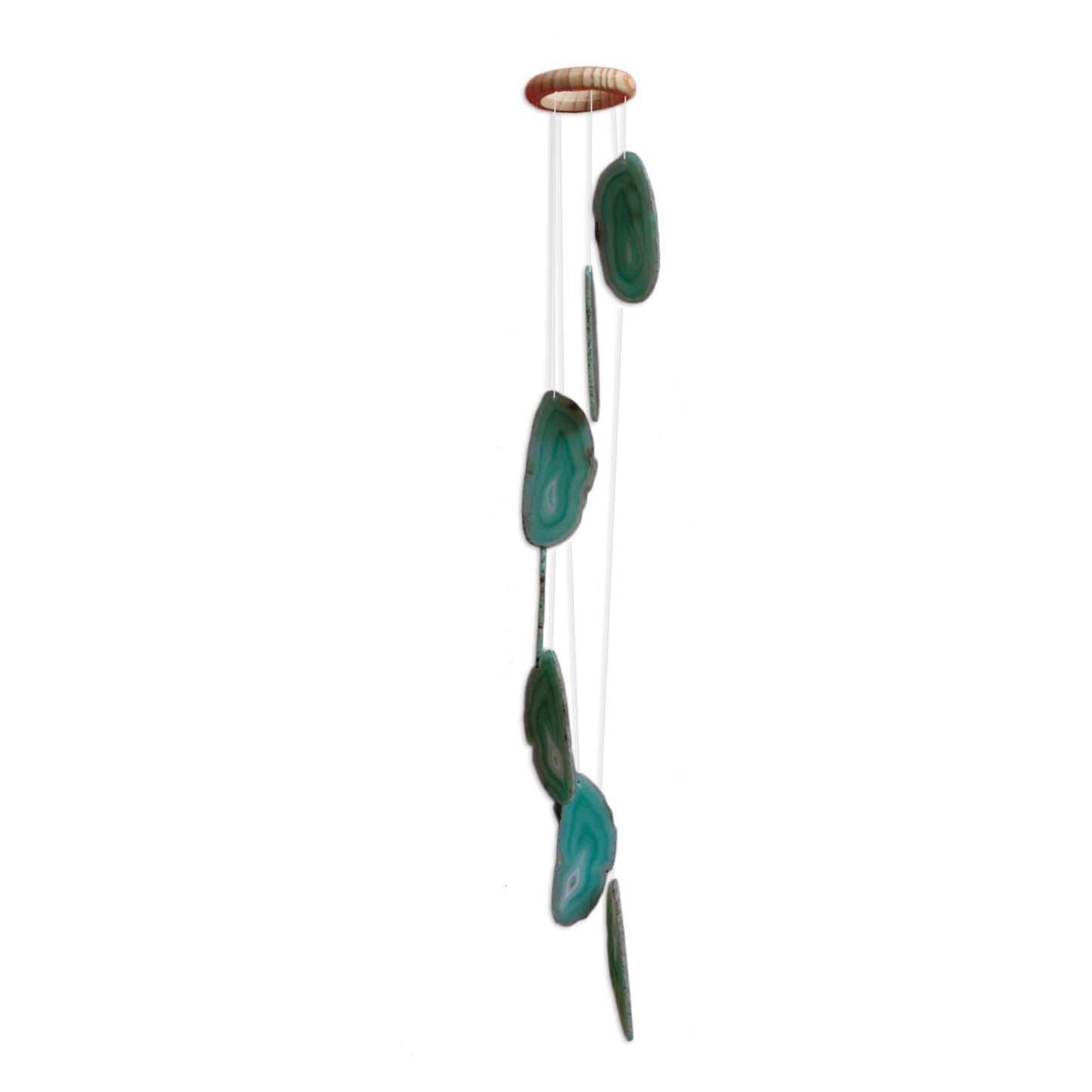 Forest Mysteries Agate & Brass Wind Chimes