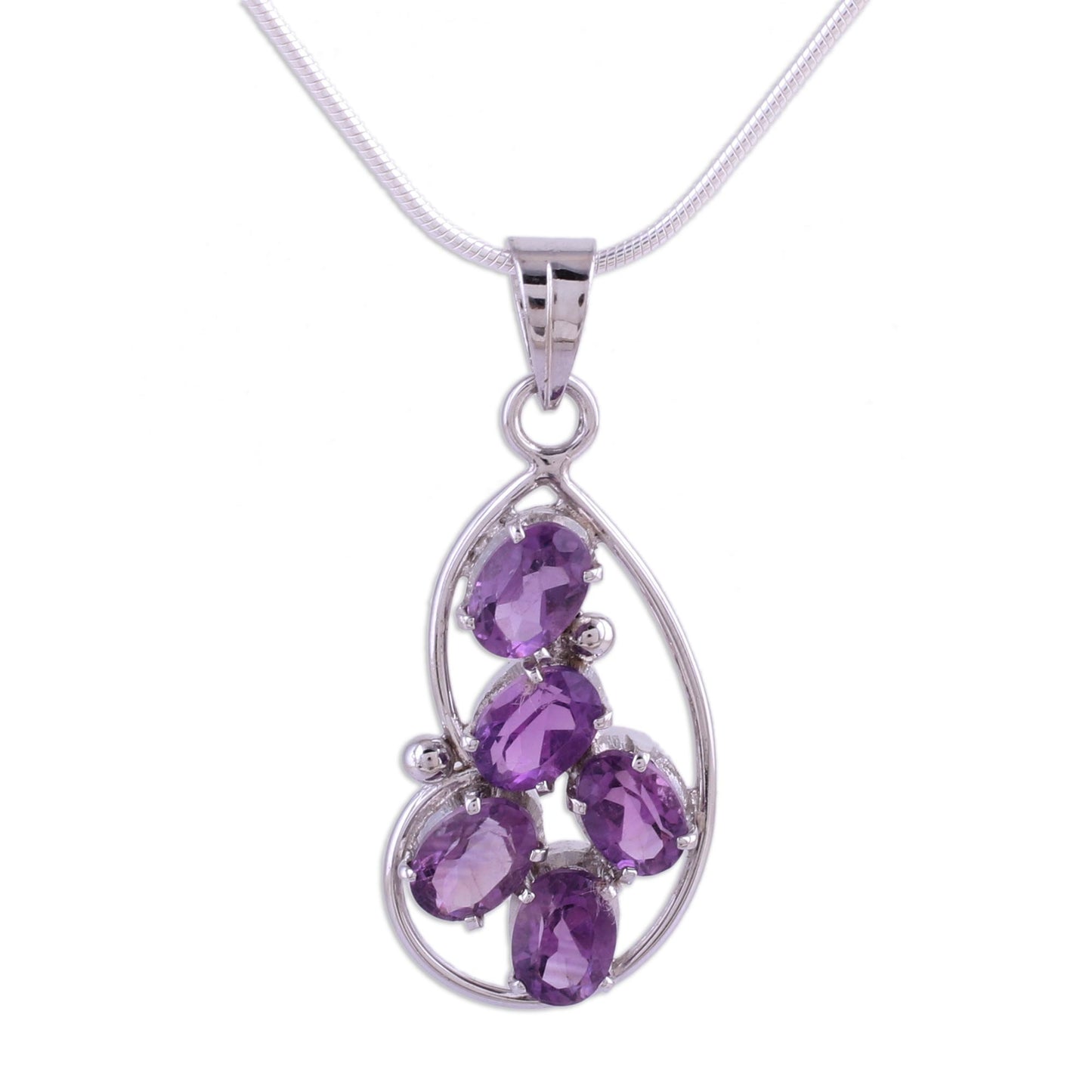 Sweet Wisteria Amethyst pendant necklace