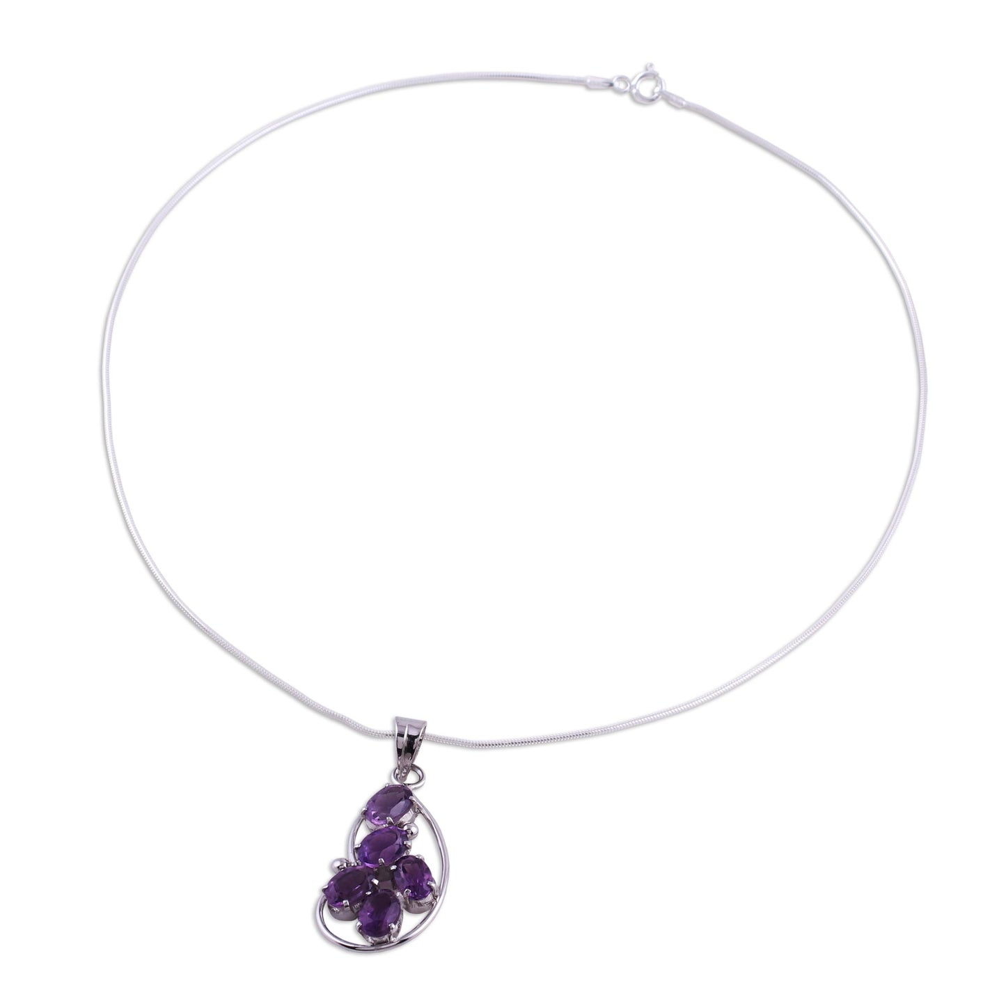 Sweet Wisteria Amethyst pendant necklace