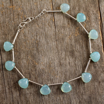 Aqua Magic Chalcedony anklet