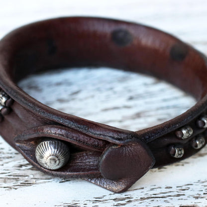 Mountain Rock Leather wristband bracelet