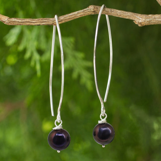 Sublime Darkness Sterling Silver Earrings