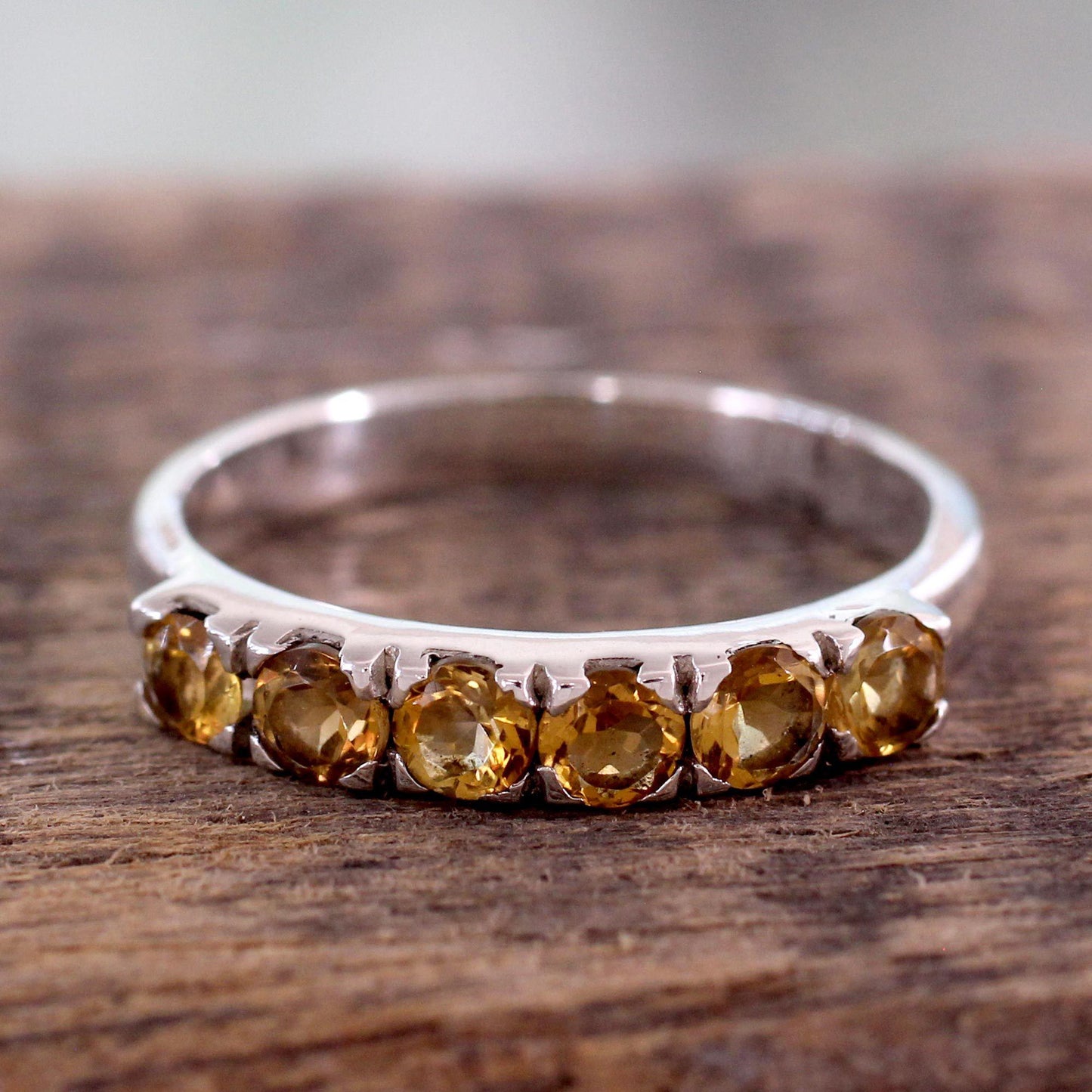 NOVICA - Citrine & Sterling Silver Handcrafted Ring
