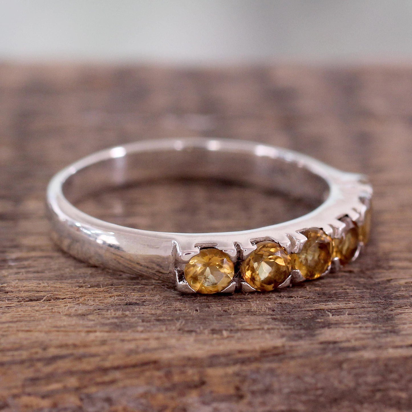 NOVICA - Citrine & Sterling Silver Handcrafted Ring