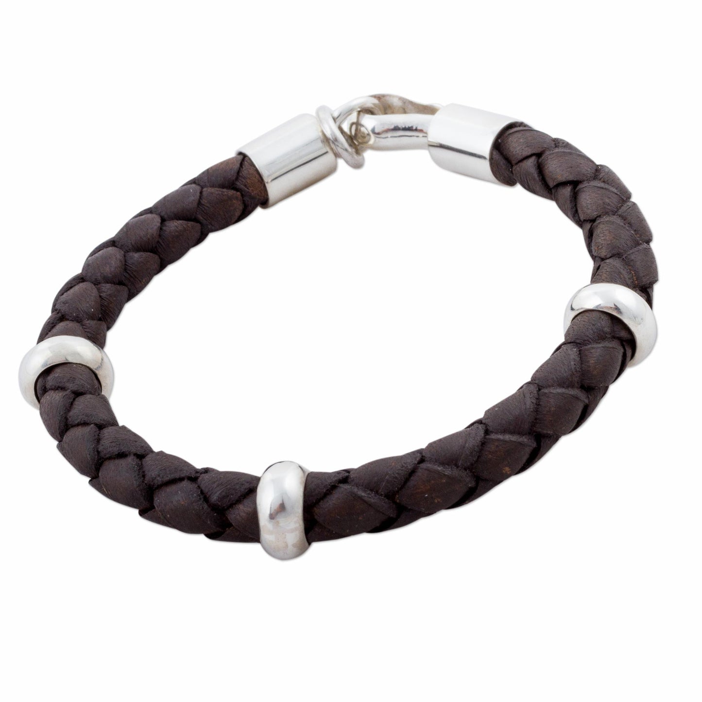 Bold Brown Men's Leather Bracelet