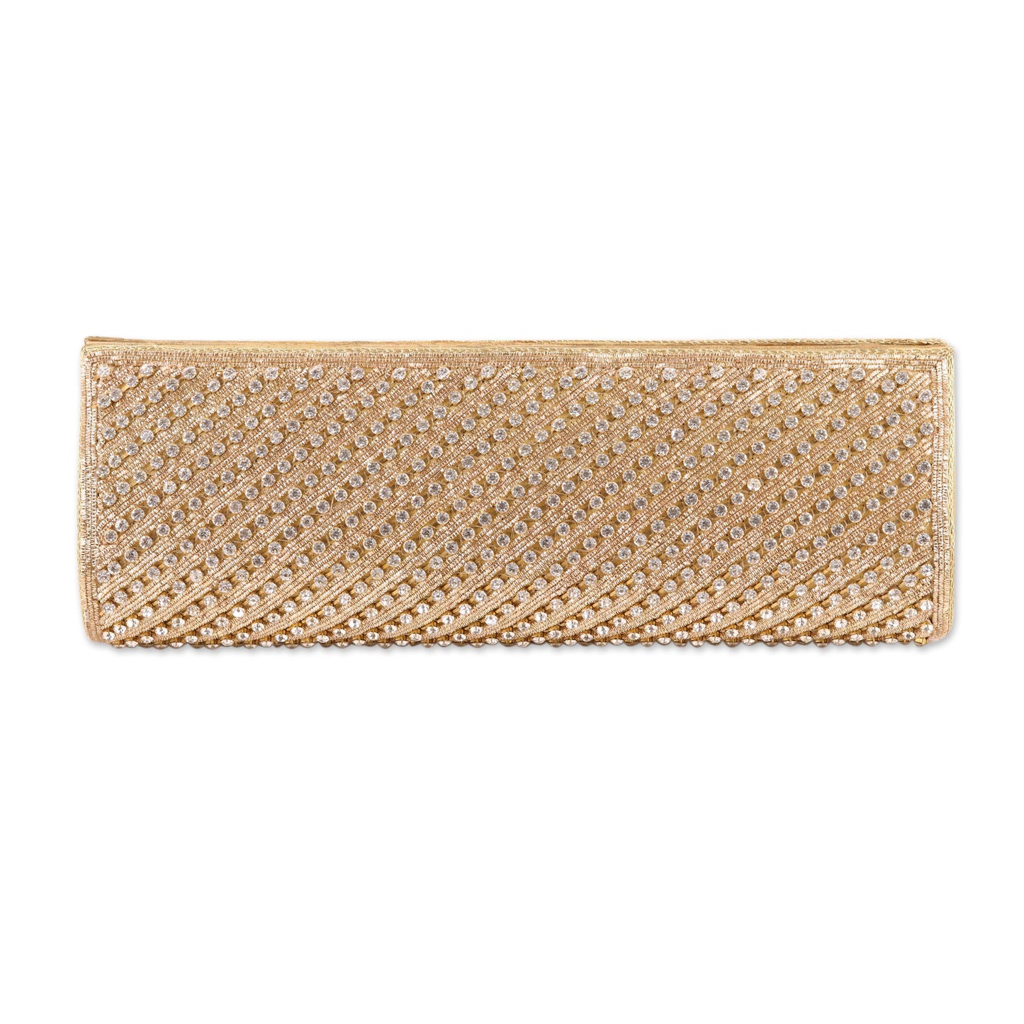 Golden Stars Align Unique Beaded Evening Clutch Bag