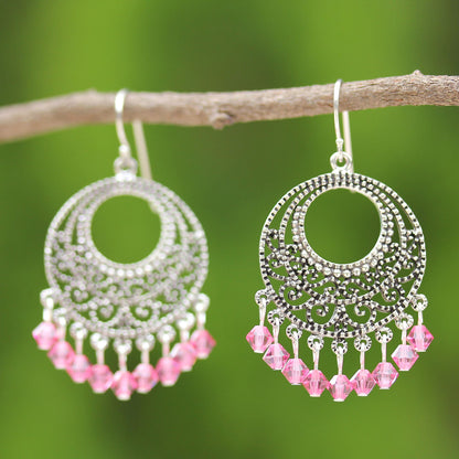 Moroccan Rose Beaded Hook Earrings