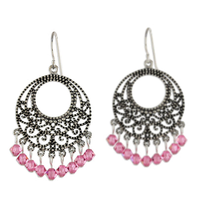 Moroccan Rose Beaded Hook Earrings