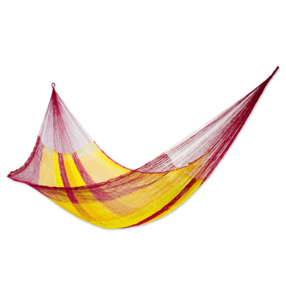 Tequila Sunrise Hand Woven Mayan Rope Hammock