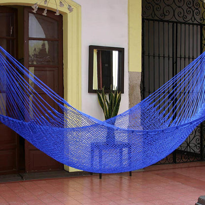 Blue Sonata  Hand Woven Nylon Mayan Hammock