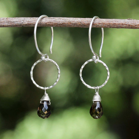 Mystic Solo Sterling Silver & Quartz Earrings