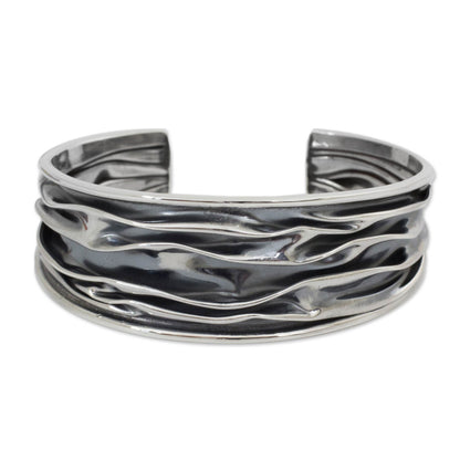 River Silver Cuff Bracelet