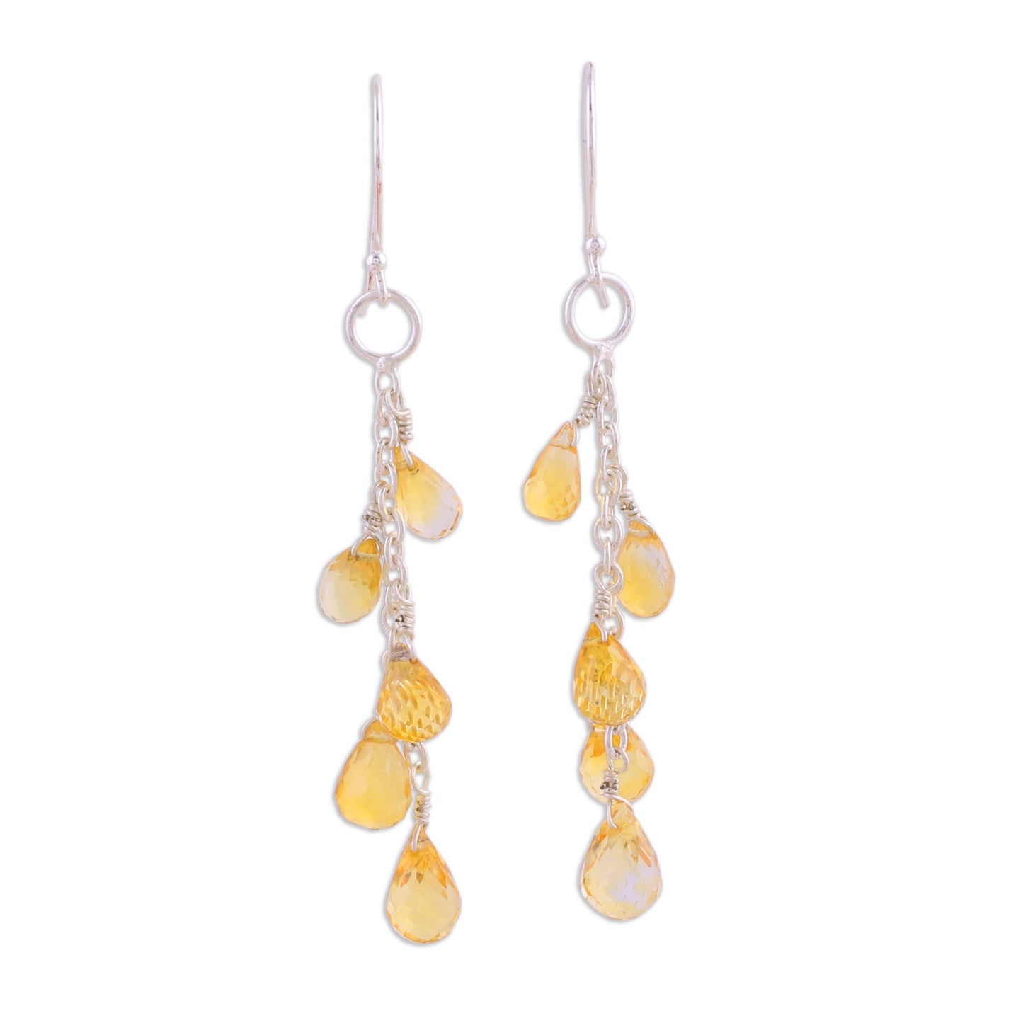 Sunlit Waterfall Sterling Silver Earrings